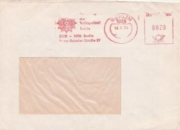 DDR Brief Mit Freistempel Berlin 1978 Rot Der Volkspolizei Berlin - Máquinas Franqueo (EMA)
