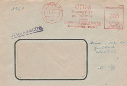 DDR Brief Mit Freistempel Dresden A 20 1957 Rot Ostra Erzeugnisse Helfer In Jeder Molkerei - Frankeermachines (EMA)