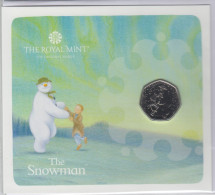 UK 50p 2023 Snowman & Peter BUNC Coin Christmas Card - 2 Pond