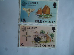 ISLE OF MAN   MNH  SET 2 EUROPA 1981  COW SHIPS - 1981