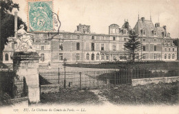 FRANCE - Eu - Vue Sur Le Château Du Comte De Paris - L L  - Vue Face à L'entrée - Vue D'ensemble- Carte Postale Ancienne - Eu