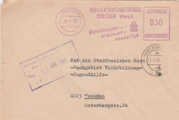 DDR Brief Mit Freistempel Dresden 1966 VEB Elektroschaltgeräte Dresden Werk II. Zentraler Kurierdienst - Macchine Per Obliterare (EMA)