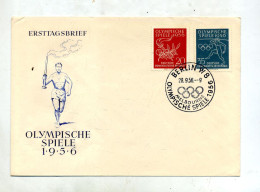 Lettre Fdc 1956 Jeu Olympique Melbourne - 1950-1970