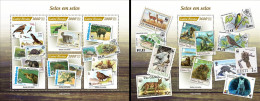 Guinea Bissau 2022, Animals, WWF On Stamps, 4val In BF+BF - Ungebraucht