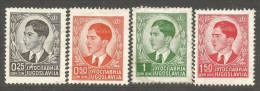 954 Yougoslavie 4 Stamps Roi King Peter Pierre II (YUG-385) - Usados