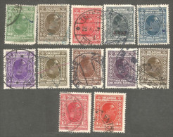 954 Yougoslavie 12 Stamps Roi King Alexander (YUG-382) - Gebruikt