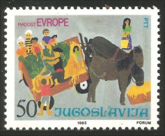 954 Yougoslavie Cheval Charette Horse Cart Pferd Caballo Cavallo MNH ** Neuf SC (YUG-363) - Altri & Non Classificati