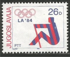 954 Yougoslavie Olympics Rowing Aviron No Gum (YUG-323b) - Aviron