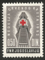 954 Yougoslavie 1952 Croix Rouge Red Cross Rotkreuze Infirmière Nurse MH * Neuf (YUG-301) - Médecine