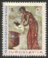 954 Yougoslavie 1958 Croix Rouge Red Cross Rotkreuze Infirmière Nurse MH * Neuf (YUG-302b) - Medicine