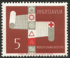 954 Yougoslavie 1962 Croix Rouge Red Cross Rotkreuze MH * Neuf (YUG-298) - Médecine