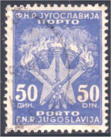 954 Yougoslavie 50 Blue (YUG-178) - Used Stamps