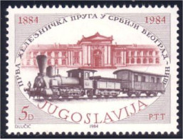 954 Yougoslavie Train Locomotive MNH ** Neuf SC (YUG-65c) - Autres (Terre)