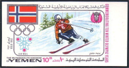 950 Yemen Oslo Ski Non Dentele Imperforate MH Neuf * CH (YEM-7) - Ski