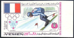 950 Yemen Ski Grenoble Imperforate Non Dentele MH Neuf * CH (YEM-3) - Sci
