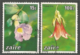 956 Zaire Flowers Fleurs (ZAI-30) - Usados