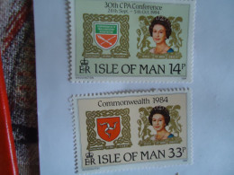 ISLE OF MAN  MNH 3 STAMPS SET COMMONWEALTH   ROYAL  1984 - Isla De Man