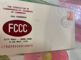 Hong Kong Stamp 1970 FCCC  FDC Rare - Cartas & Documentos
