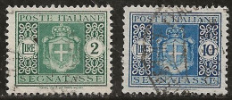 Italie 1934 N°Y.T. ; YY 61 Et 62 (fil. A) Obl. - Postage Due