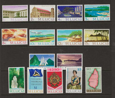 1970 MNH St Lucia SG 276-289a Postfris ** - St.Lucie (1979-...)