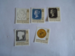 ISLE OF MAN   MNH  SET  5 MEDAL MEDALS 1990  QUEEN - Isola Di Man