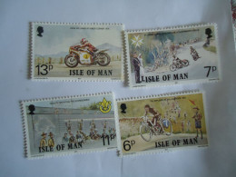 ISLE OF MAN   MNH 4 STAMPS SET MOTORBIKES  1977 - Motos