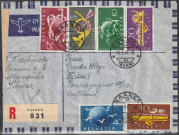 Schweiz Suisse 1949: Post & UPU Zu 291-296 Mi 519-524 Yv 471-476 Mit ⊙ SAANEN 159.V.49 (BERN) Nach Wien (Zu CHF 35.00) - Andere & Zonder Classificatie