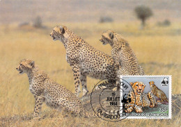 BURKINA FASO Ex Haute-Volta CHEETAH GUEPARDO Guepard OUAGADOUGOU Premier Jour Vierge Non Circulé (2 Scans) N°67 \MP7111 - Burkina Faso