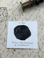 CACHET CIRE ANCIEN - Sigillographie - SCEAUX - WAX SEAL - V 1860 PANON DESBASSYNS De RICHEMONT - Sellos