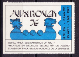 Vignette** - Exposition Philatélique Mondiale De La Jeunesse ROUEN 76 - Expositions Philatéliques