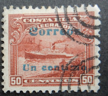Costa Rica 1911 (5b) Telegrafos Surcharded Un Centimo - Costa Rica