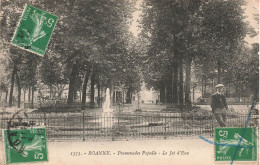 FRANCE - Roanne - Promenades Populle - Le Jet D'eau - Fontaine - Animé - Carte Postale Ancienne - Roanne