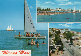 CARTOLINA 1967 ITALIA RIMINI MISANO MARE SALUTI VEDUTINE Italy Postcard ITALIEN Ansichtskarten - Gruss Aus.../ Grüsse Aus...