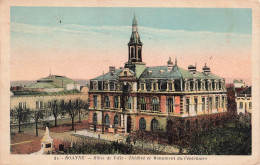 FRANCE - Roanne - Hôtel De Ville - Vue Sur Le Théâtre Et Monument Du Centenaire - Colorisé - Carte Postale Ancienne - Roanne