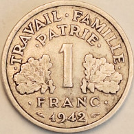 France - Franc 1942, KM# 902.1 (#4090) - 1 Franc