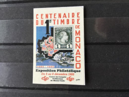 Vignette Exposition Philatélique 1985 ,centenaire Du 1 Timbre De Monaco - Cinderellas