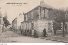 U5-95) ASNIERES SUR OISE  - RUE DE LA BOUCHERIE  - ( ANIMEE - HABITANTS - MAISON LEGRAND SERRURERIE  - 2 SCANS ) - Asnières-sur-Oise