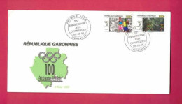 FDC De 1996 Du Gabon - YT N° 872 Et 873 - Summer 1996: Atlanta