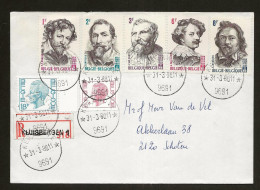 Sterstempel Bestellershalte KERKHOVE 31/3/1980 Op Recommande - Postmarks With Stars