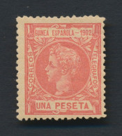 GUINEA 1902. 1 PESETA. MLH* - Guinée Espagnole