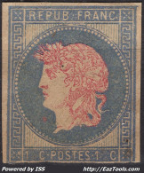 FRANCE ESSAI PROJET PRIVÉ GAIFFE 1c CADRE BLEU EFFIGIE ROSE NEUF SANS GOMME - Other & Unclassified