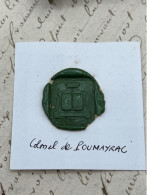 CACHET CIRE ANCIEN - Sigillographie - SCEAUX - WAX SEAL - Colonel De POUMAYRAC - Cachets