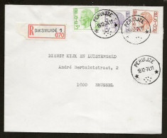 Sterstempel Bestellershalte PERVIJZE 18/12/1974 Op Recommande - Sternenstempel