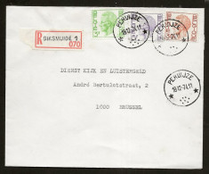 Sterstempel Bestellershalte PERVIJZE 18/12/1974 Op Recommande - Postmarks With Stars