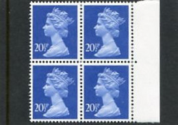 GREAT BRITAIN - 1983  MACHIN  20 1/2p  PCP  BLOCK OF 4  MINT NH - Neufs