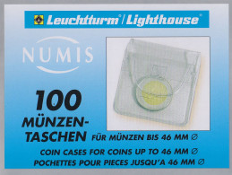 Leuchtturm 100 Münzentaschen Für Münzen Bis Zu Einem Druchmesser Von 46 Mm - Supplies And Equipment