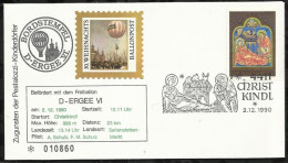 BALLON POST . BORDSTEMPEL . D - ERGEE VI . 2 .12 . 1990 - Airships