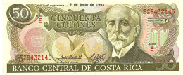 COSTA RICA  P257  50  COLONES   2.6.1993     AU-UNC. - Costa Rica