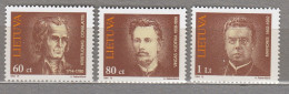 LITHUANIA 1994 Famous People Writers MNH(*) Mi 550-552 # Lt780 - Schrijvers