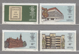 LITHUANIA 1993 Post Buildings MNH(*) Mi 540-543 # Lt781 - Lituanie